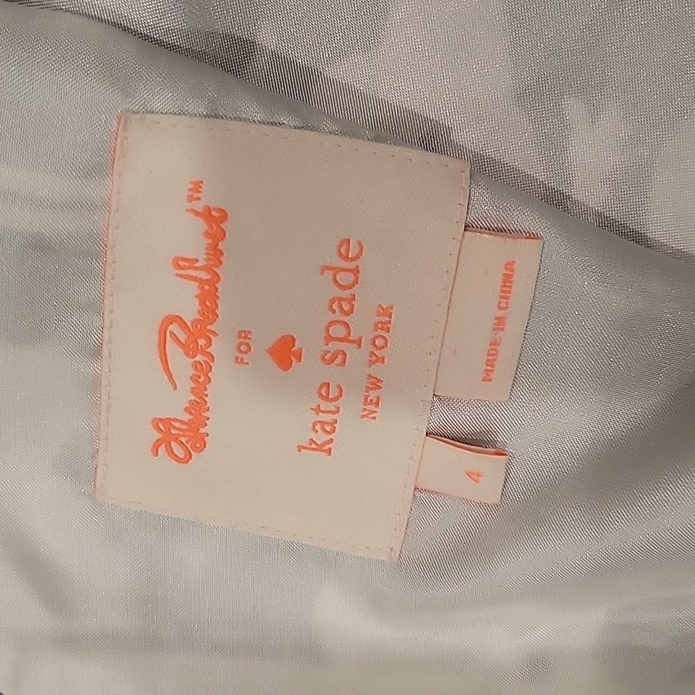 Kate Spade Florence Broadhurst silk bow detail open Floral Dress 4 - Picture 6 of 16